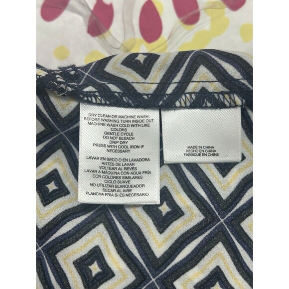 Kasper Multicolor Geo Print Flared Bell Sleeve Pullover Blouse Plus Size 3X - Picture 4 of 8